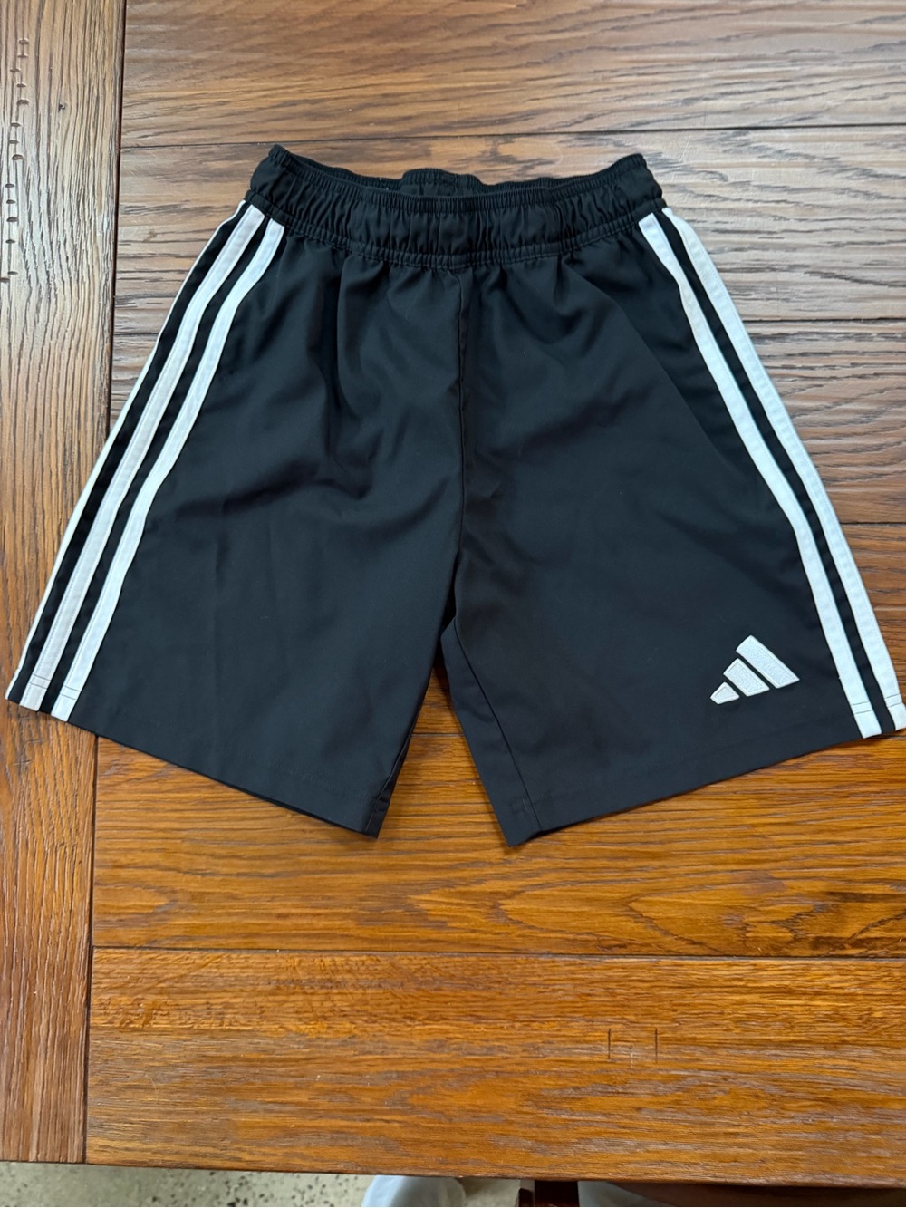 adidas Black Shorts with White Side Stripes